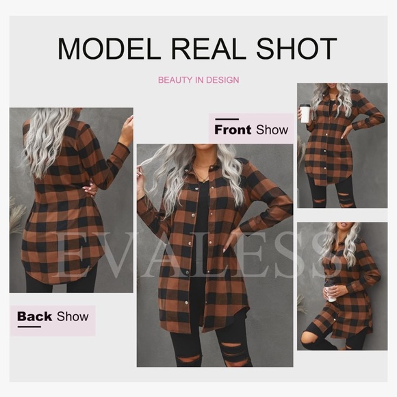 Rust/brown shacket - Picture 2 of 2